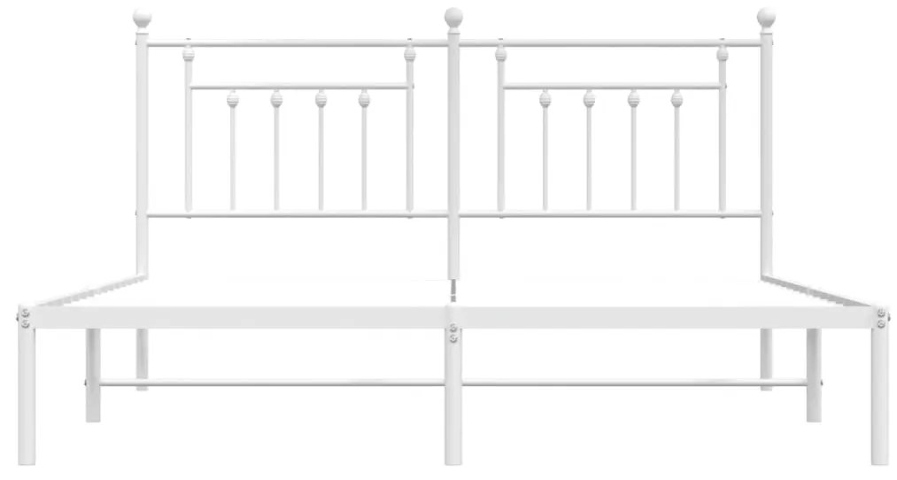 Giroletto con Testiera Metallo Bianco 183x213 cm