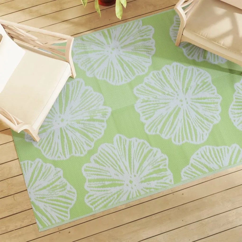 Tappeto Da Esterno Arakıl Verde 140x200 Cm İn Pp /