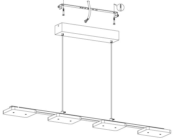 Eglo 94244 - Lampada LED a sospensione CARTAMA 4xLED/4,5W/230V