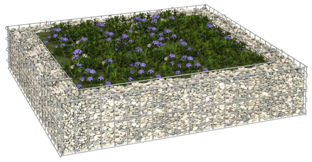 Gabbione Letto Rialzato İn Acciaio Zincato 100x100x20 Cm /