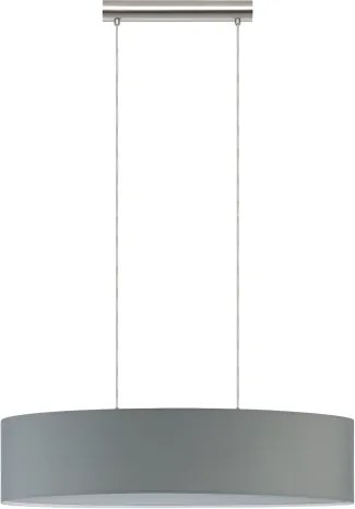 Eglo 55276 - Lampada a sospensione con cavo PASTERI 2xE27/60W/230V grigio