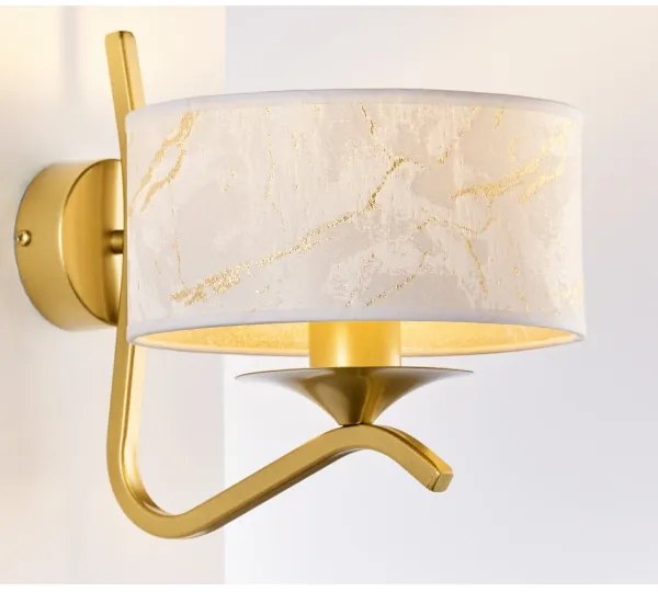 Jupiter 2111 - Applique KASZMIR 1xE27/15W/230V bianco/oro/effetto marmo