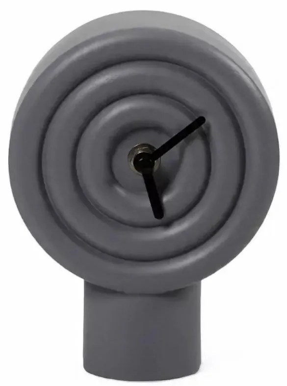 Orologio da tavolo in ceramica 16 cm 1xAA grigio