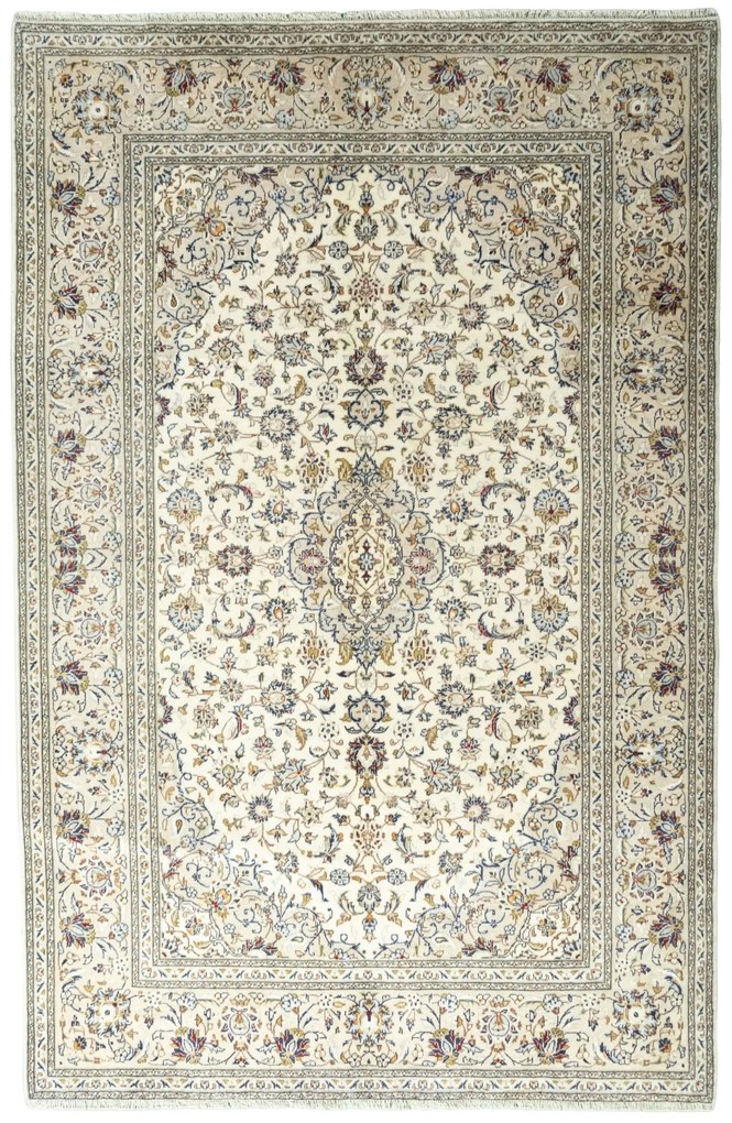 Kashan Tappeto 200 x 300 Beige (Iran) Annodato A Mano