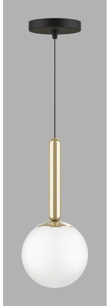 Lampadario dorato con paralume in vetro ø 15 cm One – Squid Lighting