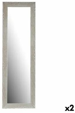 Specchio da parete Bianco Legno Vetro 45,5 x 135,5 x 2 cm (2 Unità)