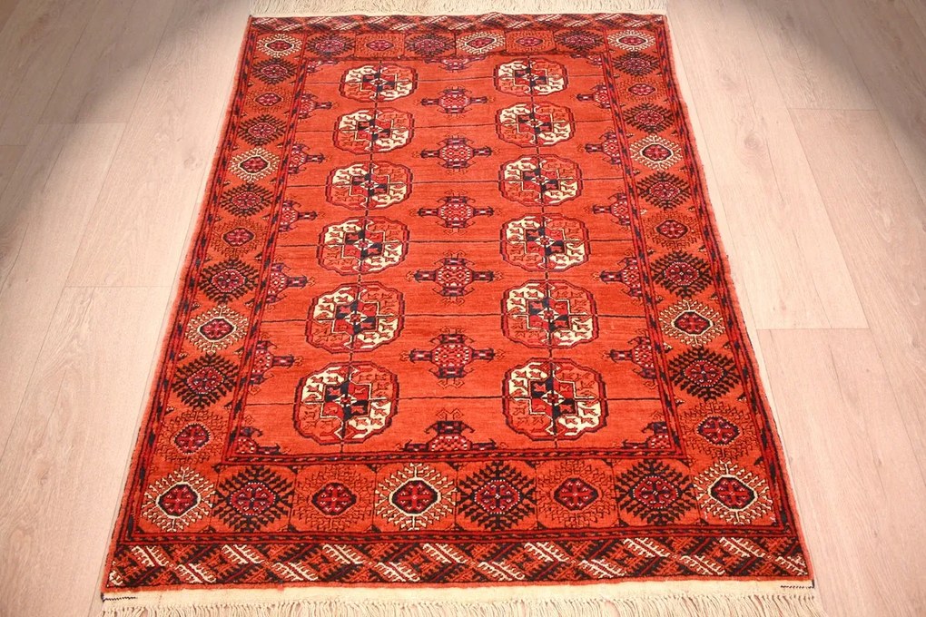 Turkmen Tappeto 100 x 130 (Afghanistan) Annodato A Mano