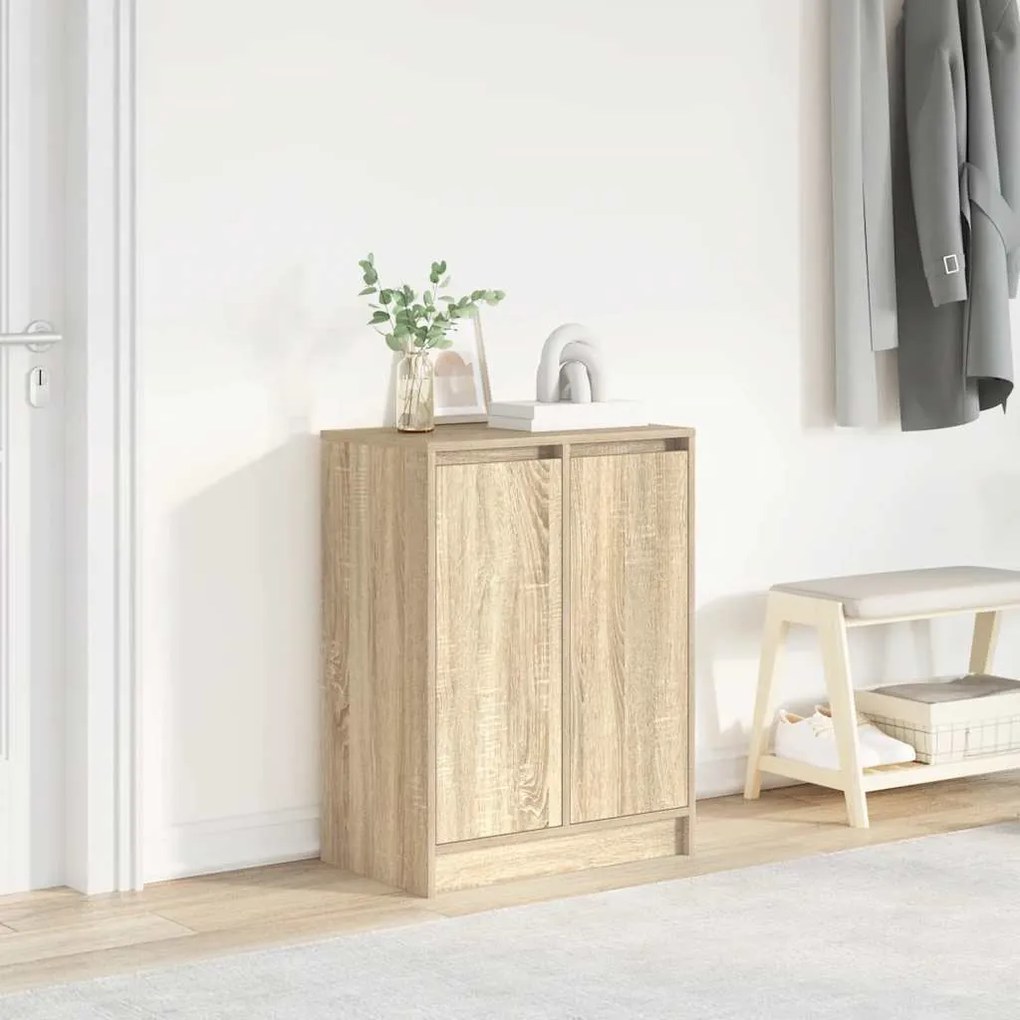 Scarpiera Rovere Sonoma 57x34x76 Cm İn Legno Multistrato /