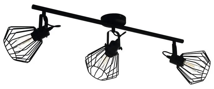 Faretto decorativo senza fonte luminosa TABILLANO in acciaio nero E27 40W INSPIRE 3 luci