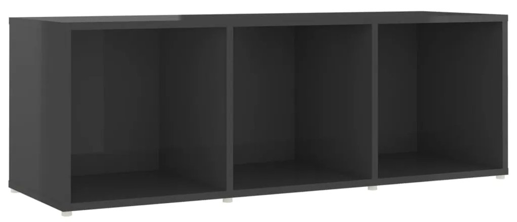 Mobile porta tv grigio lucido 107x35x37 cm in truciolato