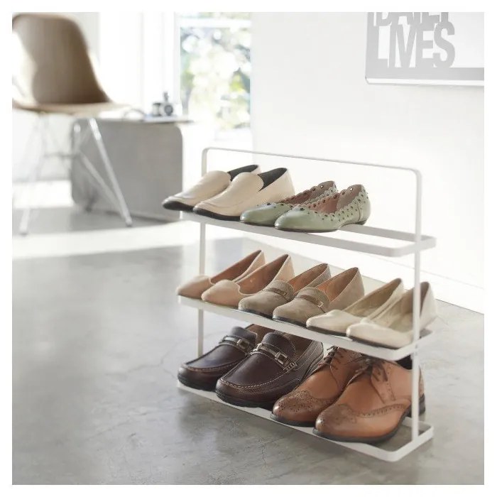 Scarpiera bianca in metallo Tower - YAMAZAKI