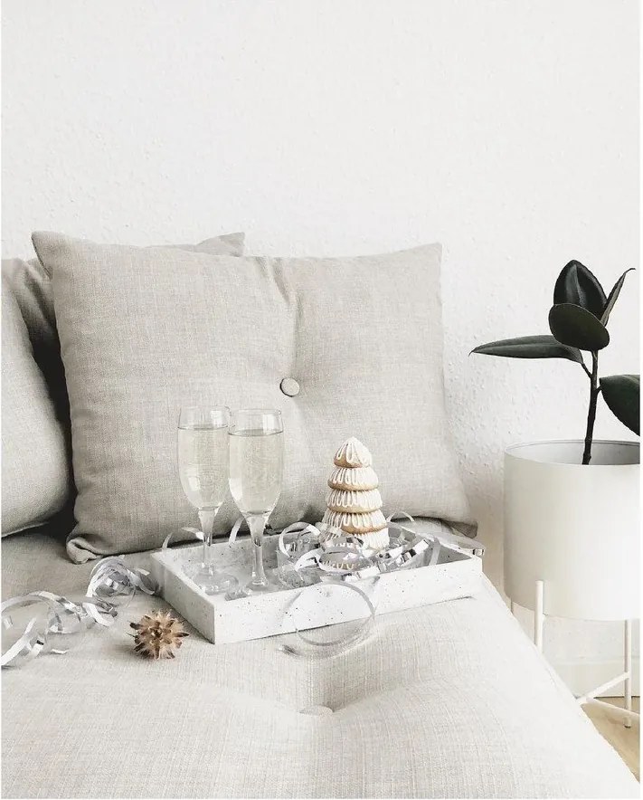 Poggiapiedi Naturale Chiaro/Grigio Senza - Karup Design