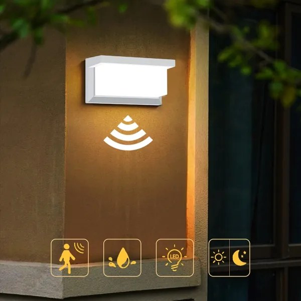 Brilagi-LED Applique da esterno con sensore BRICKY LED/12W/230V bianco IP54