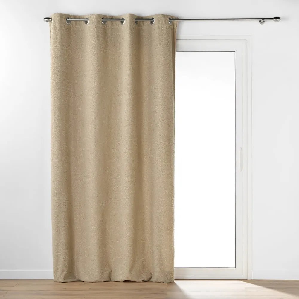 Tenda bouclé beige 140x240 cm Wooly - douceur d'intérieur