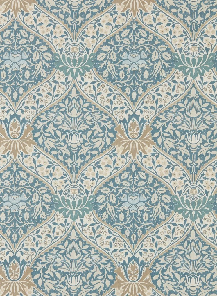 Morris & Co Carta da parati Norbury - Woad/ Linen