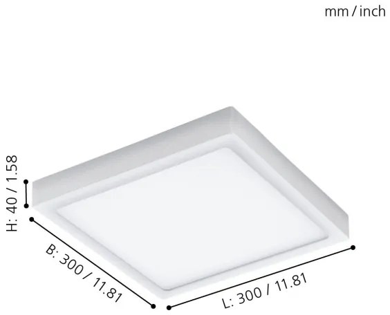 Eglo 96494 - Plafoniera LED da esterno ARGOLIS LED/22W
