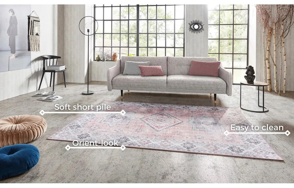 Tappeto rosa chiaro , 80 x 150 cm Gratia - Nouristan