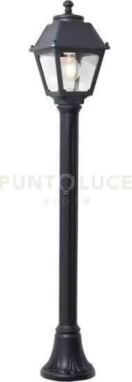 Alba palo 100 cm 1 luce attacco e27 nero ip55