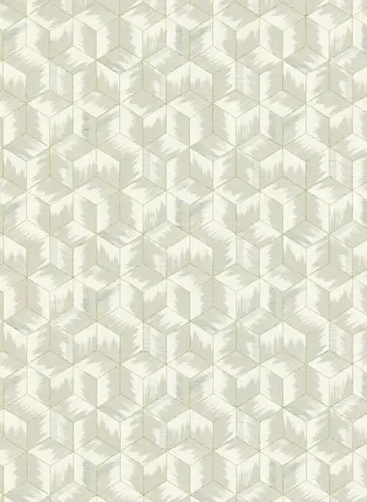 Würfel Tapete Tumbling Blocks von Zoffany - Empire Grey