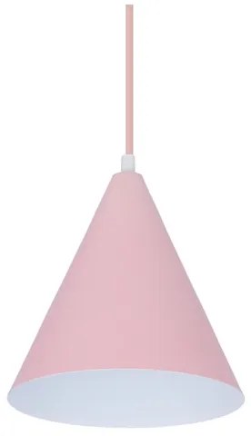 Lampadario a sospensione con filo VOSS 1xE27/40W/230V rosa/bianco