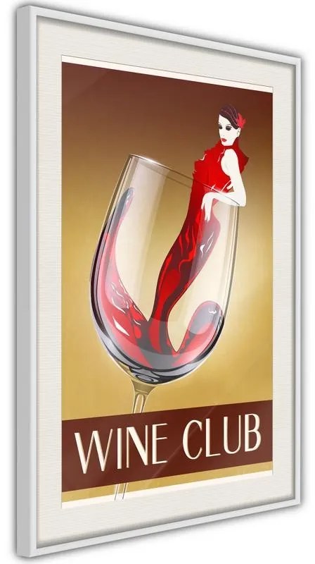 Poster  Woman is Like a Wine  Cornice Quadri Cornice nera con pass-partout, Larghezza x Altezza Home decor 20x30