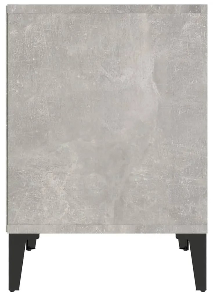 Comodini 2 pz Grigio Cemento 40x35x50 cm