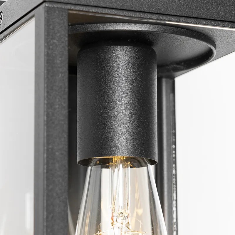Lanterna da parete per esterni industriale nera IP44 - Charlois