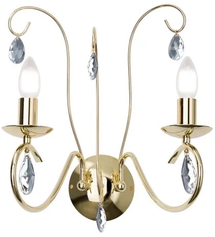 Orion WA 2-1093/2 - Applique di cristallo ALESSIA 2xE14/40W/230V oro