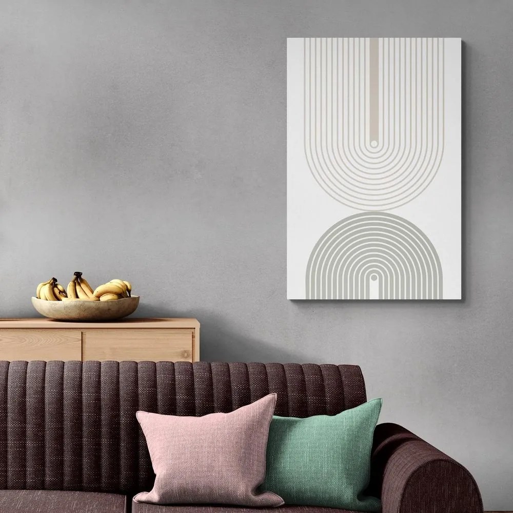 Quadro su tela – Arcobaleni minimalisti Mid-Century