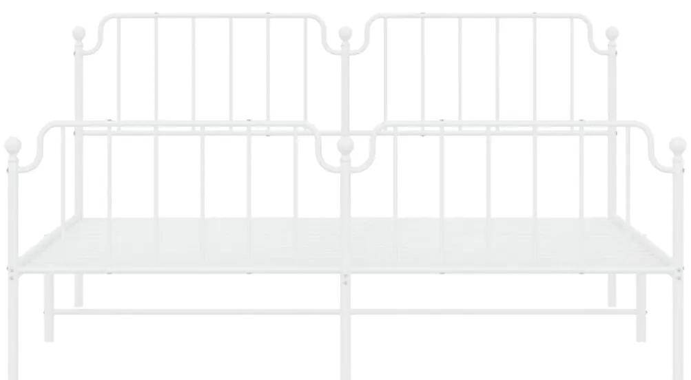 Giroletto con testiera e pediera metallo bianco 160x200 cm