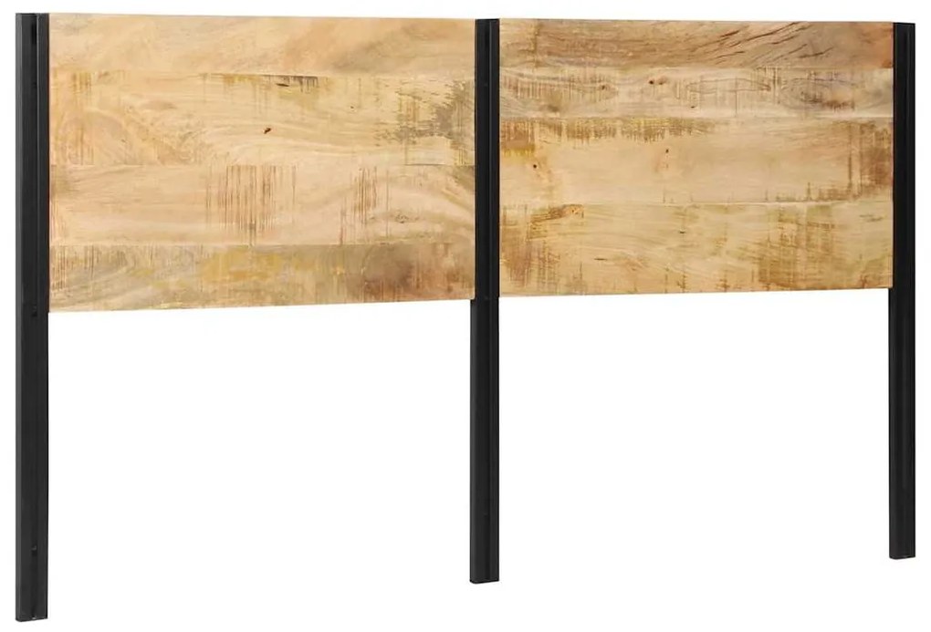 Testiera 180 Cm İn Legno Massello Di Mango E Ferro /