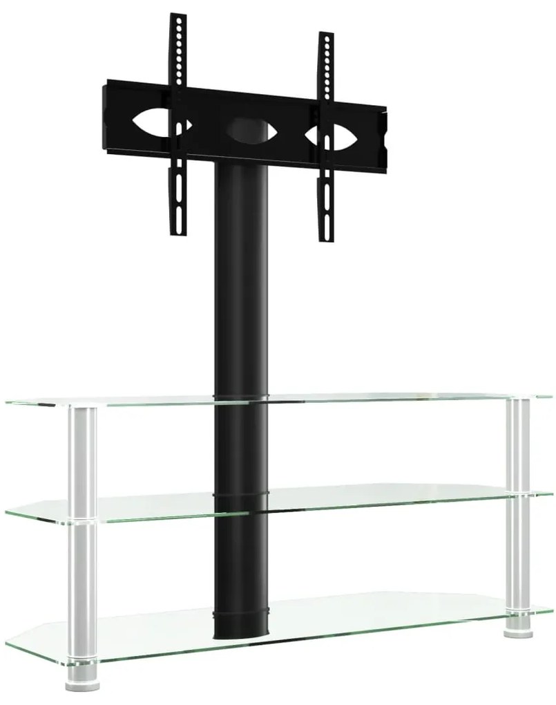 Supporto tv angolare 3 livelli per 32-70 pollici nero e argento