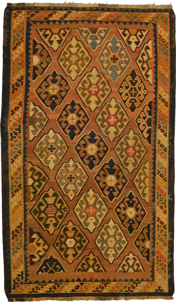 Kilim Tappeto persiano 240 x 140 Marrone (Iran) Tessuto A Mano