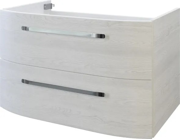 Mobile da bagno sospeso Contea di Pelipal L 78 x H 48 x P 49.5 cm rovere bianco, 2 cassetti