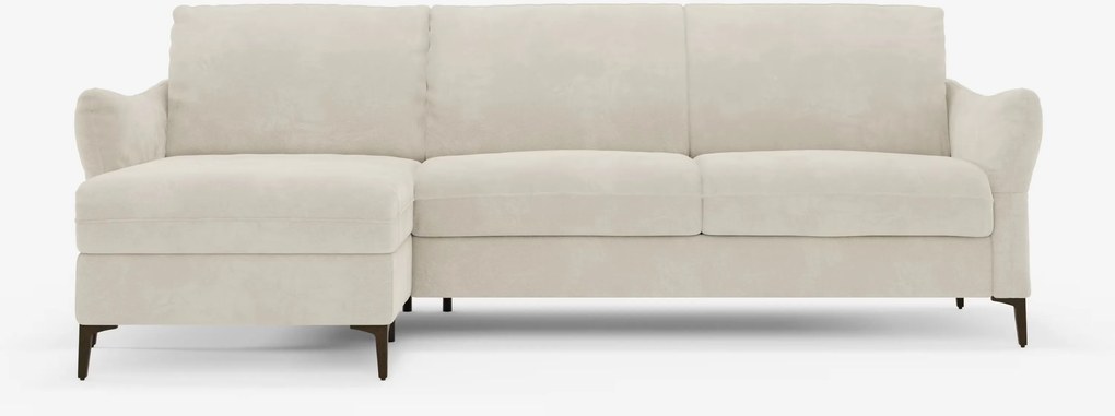 Dalia divano letto angolare con vano contenitore - materasso alto 18 cm in raffinato tessuto smacchiabile T30