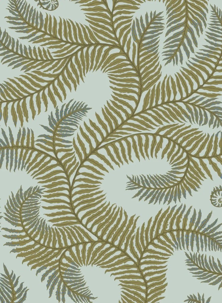 Josephine Munsey Tapete Bombes Fernery - Olive/ Celadon