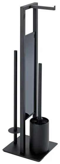 WENKO 23708100 - Scopino WC RIVALTA 18x70 cm nero