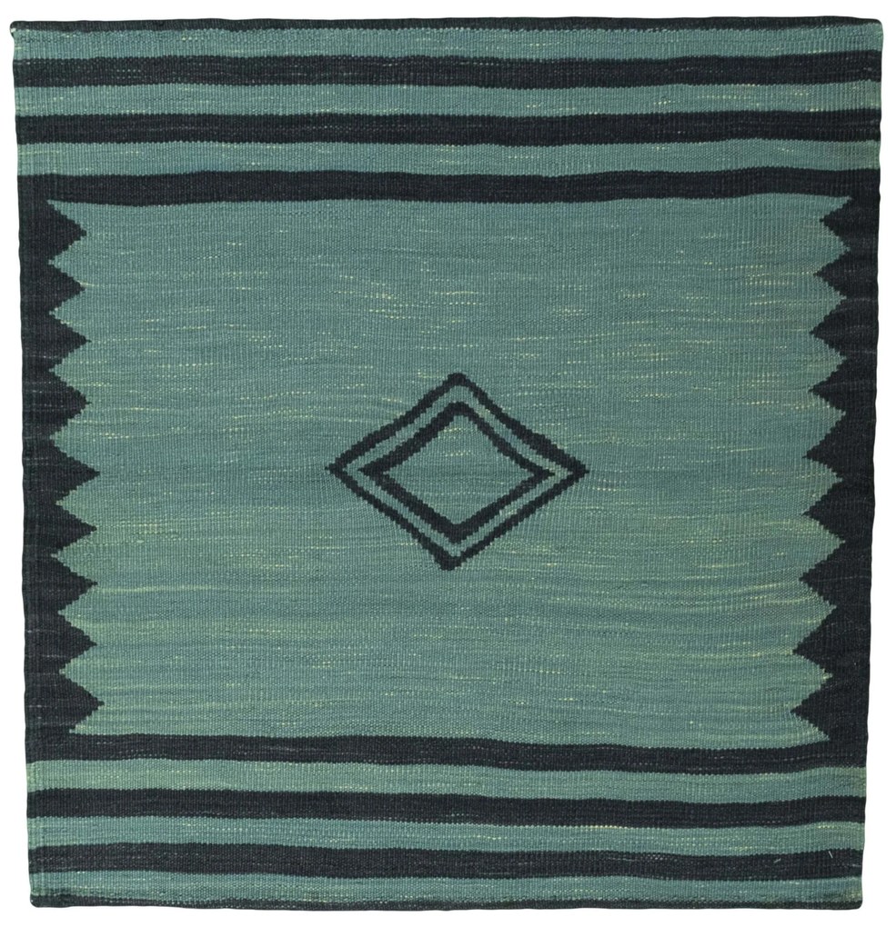 Kilim Tappeto 100 x 100 Verde (Iran) Tessuto A Mano
