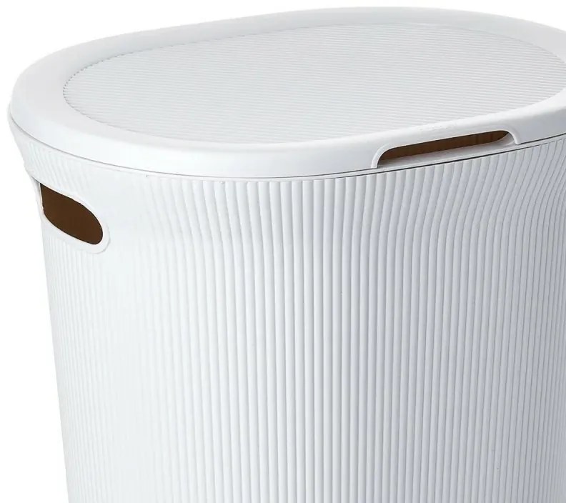 Cesto portabiancheria bianco capacità 40 lt