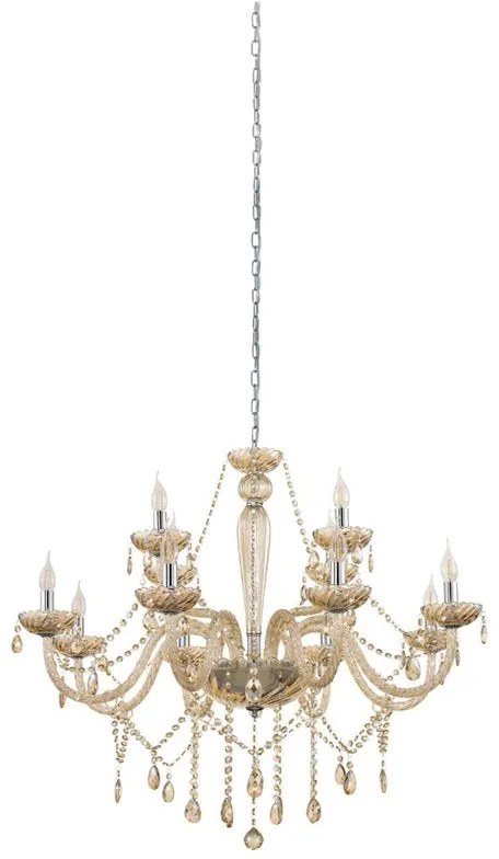 Lampadario Neoclassico Basilano beige 12x E14 Ø100cm EGLO