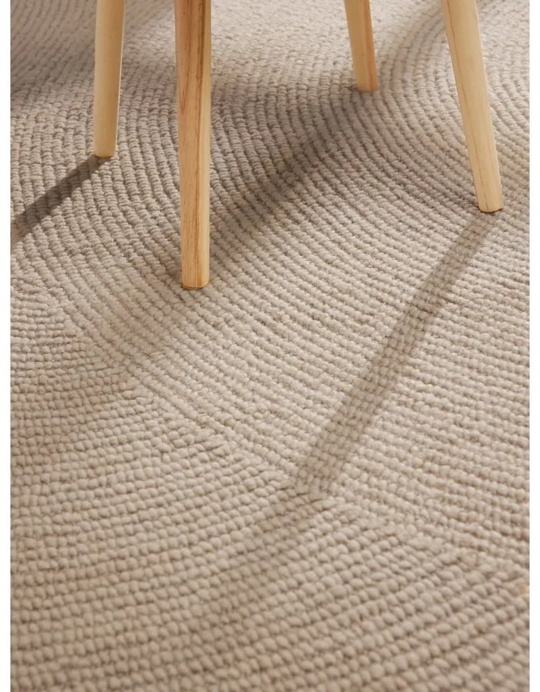 Tappeto rotondo beige in lana tessuto a mano ø 150 cm Eleni Light Beige – Hanse Home