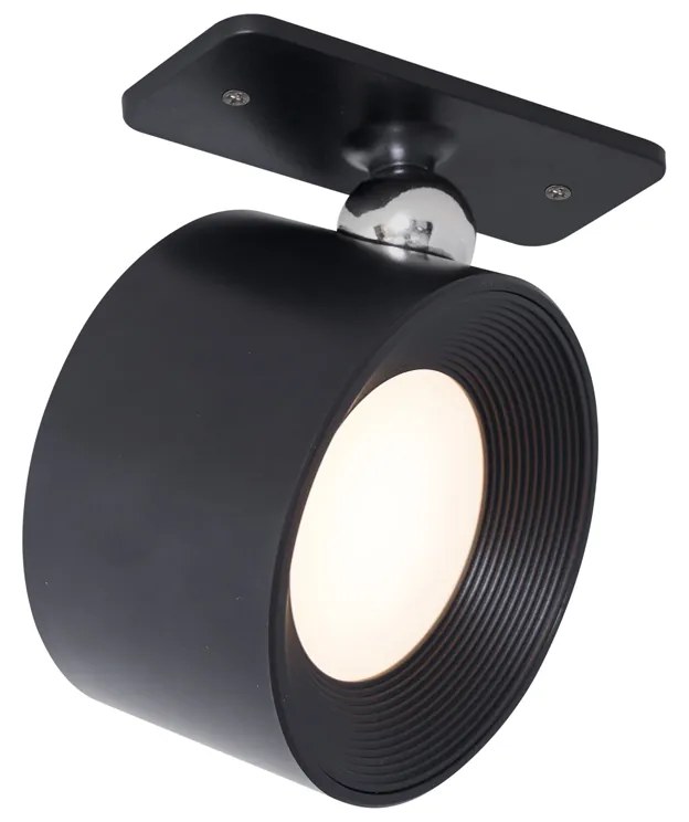 Set di 4 plafoniere e applique moderne nere con LED ricaricabile - Bright