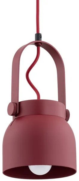 Argon 8292 - Lampadario a sospensione con filo LOGAN 1xE27/15W/230V diametro 14 cm rosso