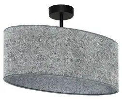 Duolla - Lampadario a plafone OVAL 1xE27/15W/230V grigio