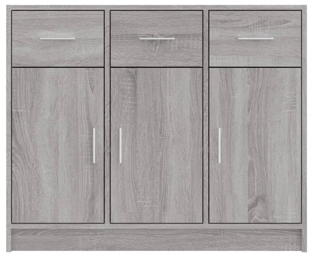 Credenza grigio sonoma 91x28x75 cm in legno multistrato