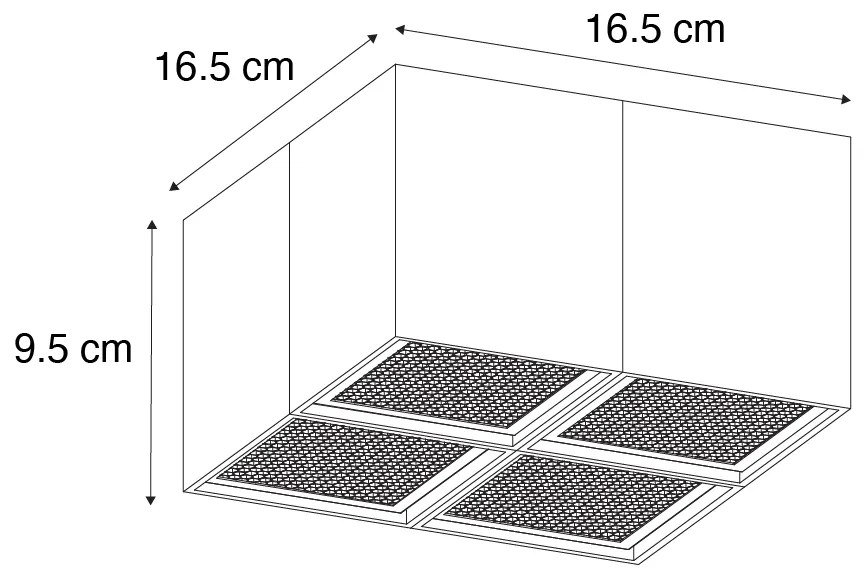 Faretto di design oro 4 luci - Qubo Honey