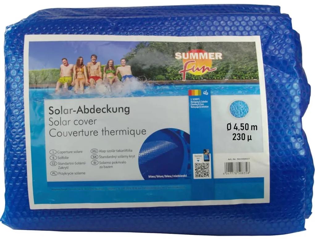 Summer Fun Copertura Solare per Piscina Rotonda 450 cm in PE Blu