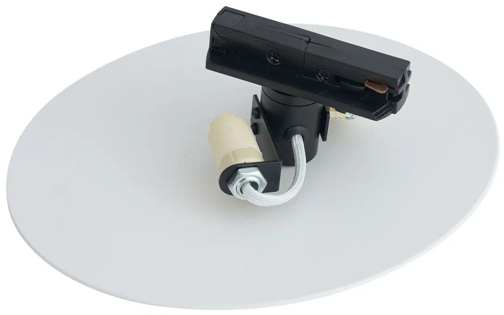 Plafoniera bianca moderna per sistema di illuminazione a binario monofase a 2 luci - Iconic Pulley