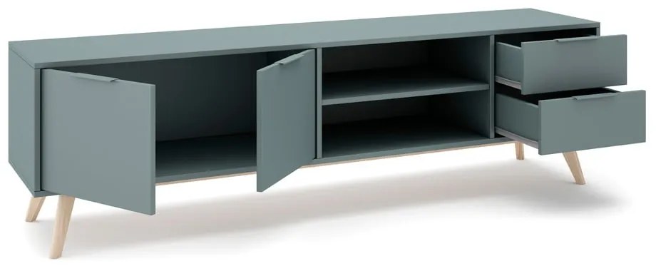 Mobile TV verde-grigio 180x53 cm Pisco - Marckeric