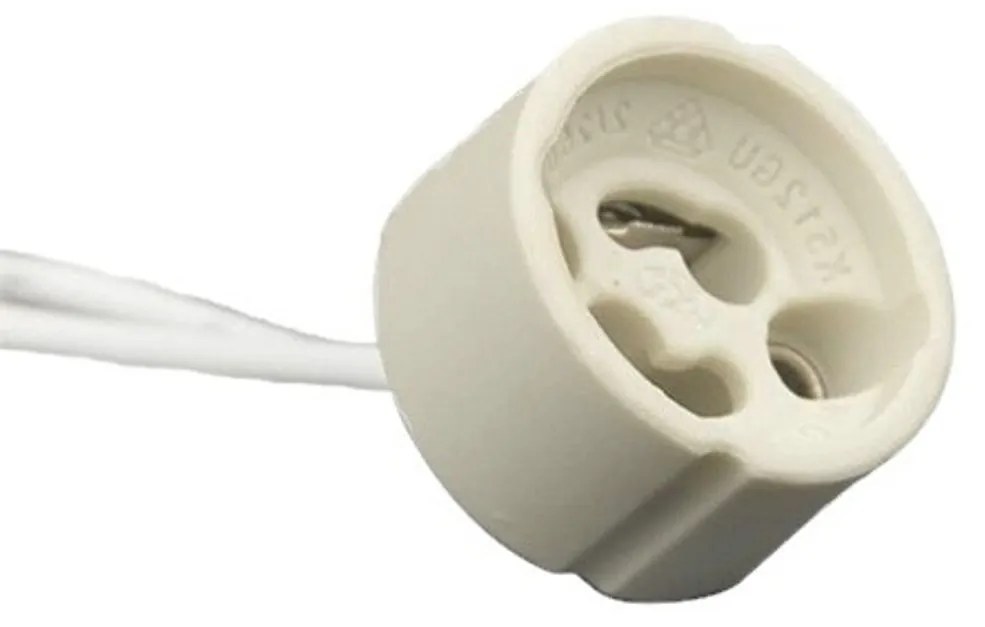 Base GU10 in ceramica con cavo - portalampada